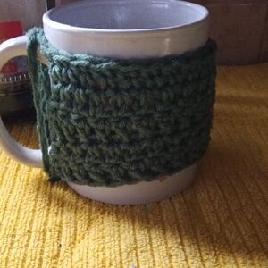 Handmade Green Mug Hugger Mug Not Included